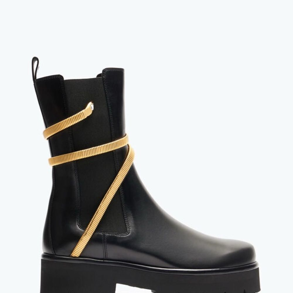 Brand new with box Rene Caovilla black  and Gold Women's Boots size 10